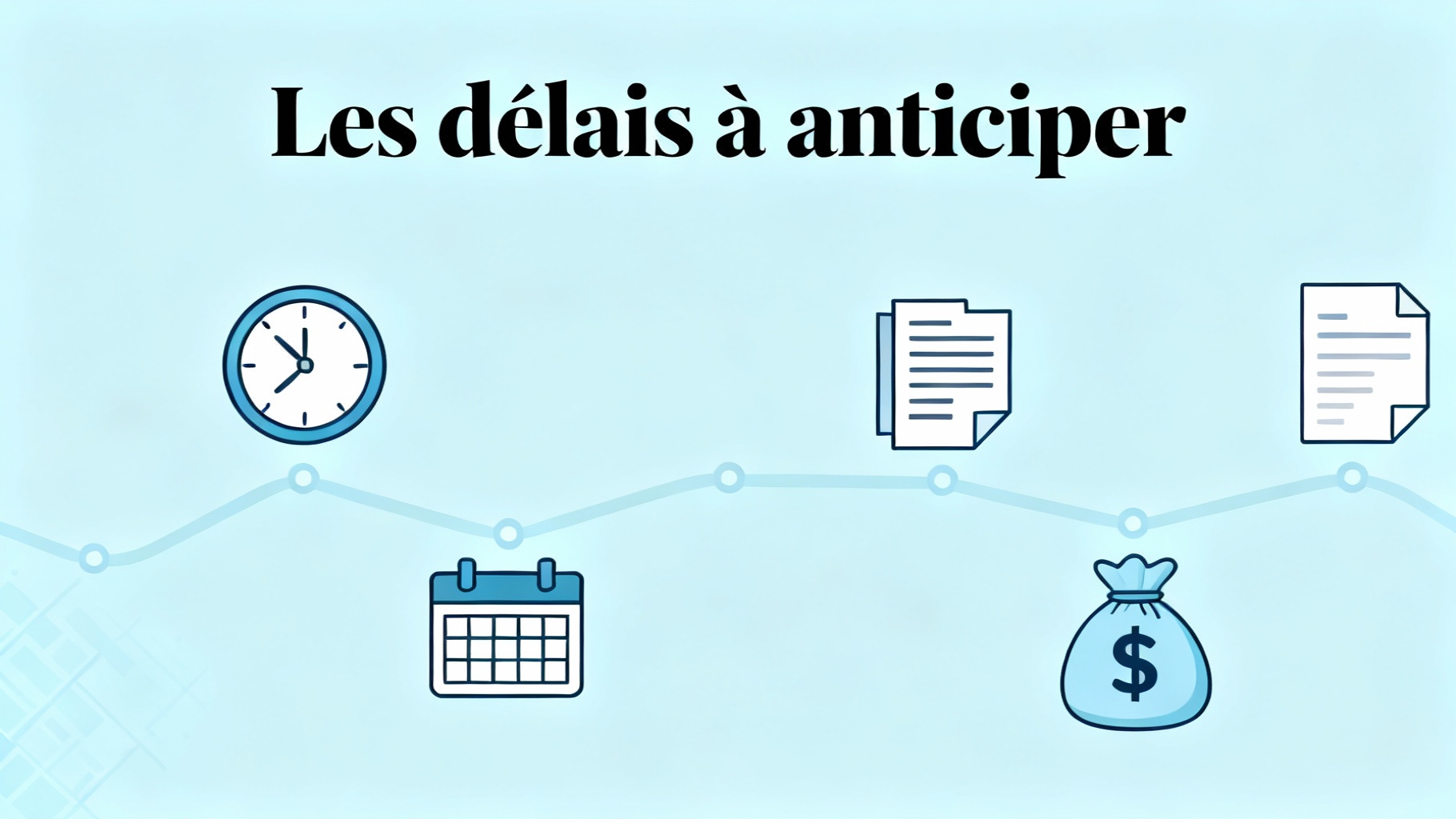 Les délais à anticiper
